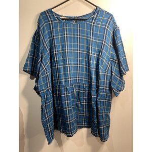 terra & sky womens short sleeve blouse shirt top plus size 0X 14w 3X XXXL 24w26w